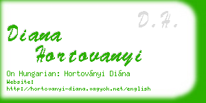 diana hortovanyi business card